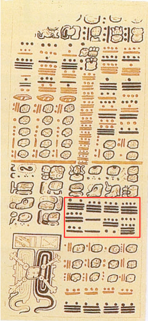 Dresden Codex
                              page 52 moon eclipse